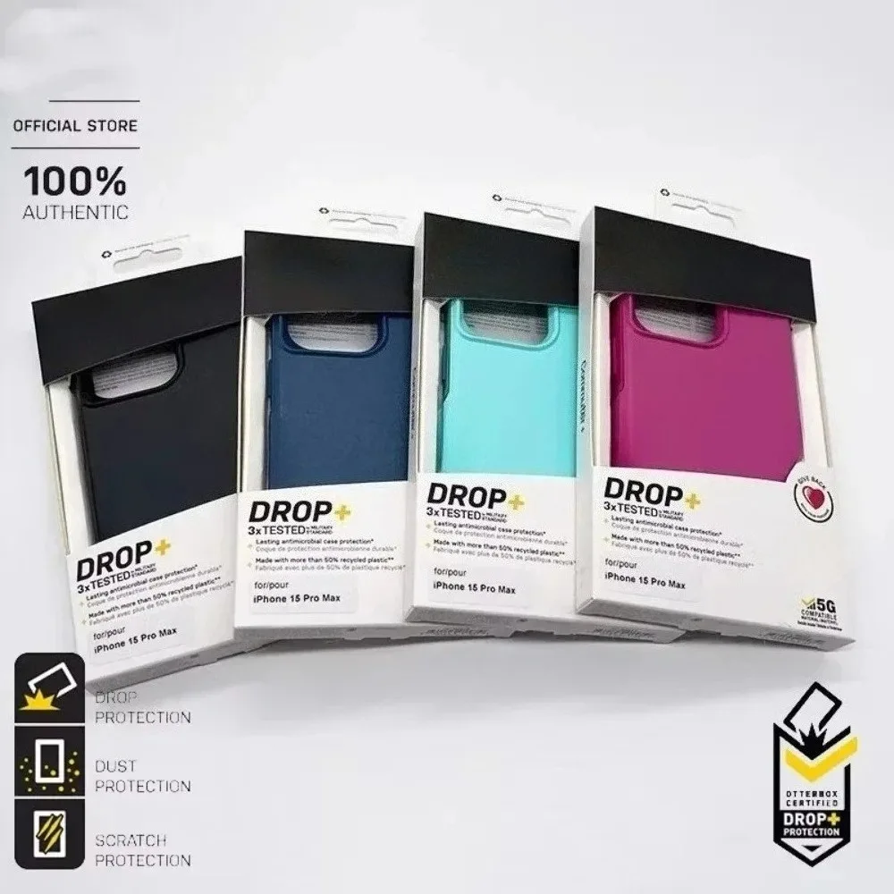 Funda de teléfono resistente anticaída para IPhone 17 Pro Max 17 Air 16 E 15 14 13 12 11 Otter Commuster Box PC + TPU cubierta a prueba de golpes
