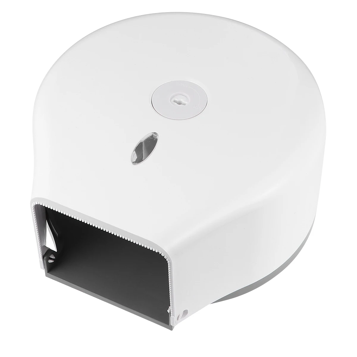 

Round Roll Paper Holder Wall-mounted Bathroom Tissue Dispenser Rest Room Waterproof Toilet Paper Holder (White)
