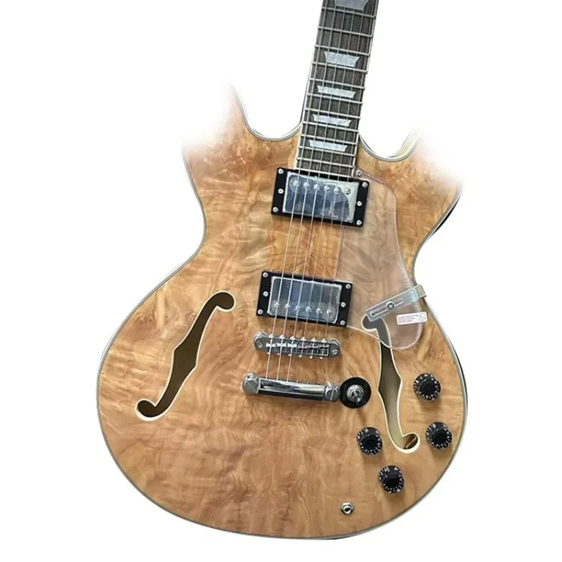 

STLF Light Brown Hollow Acoustic Maple Neck Electric Guitar