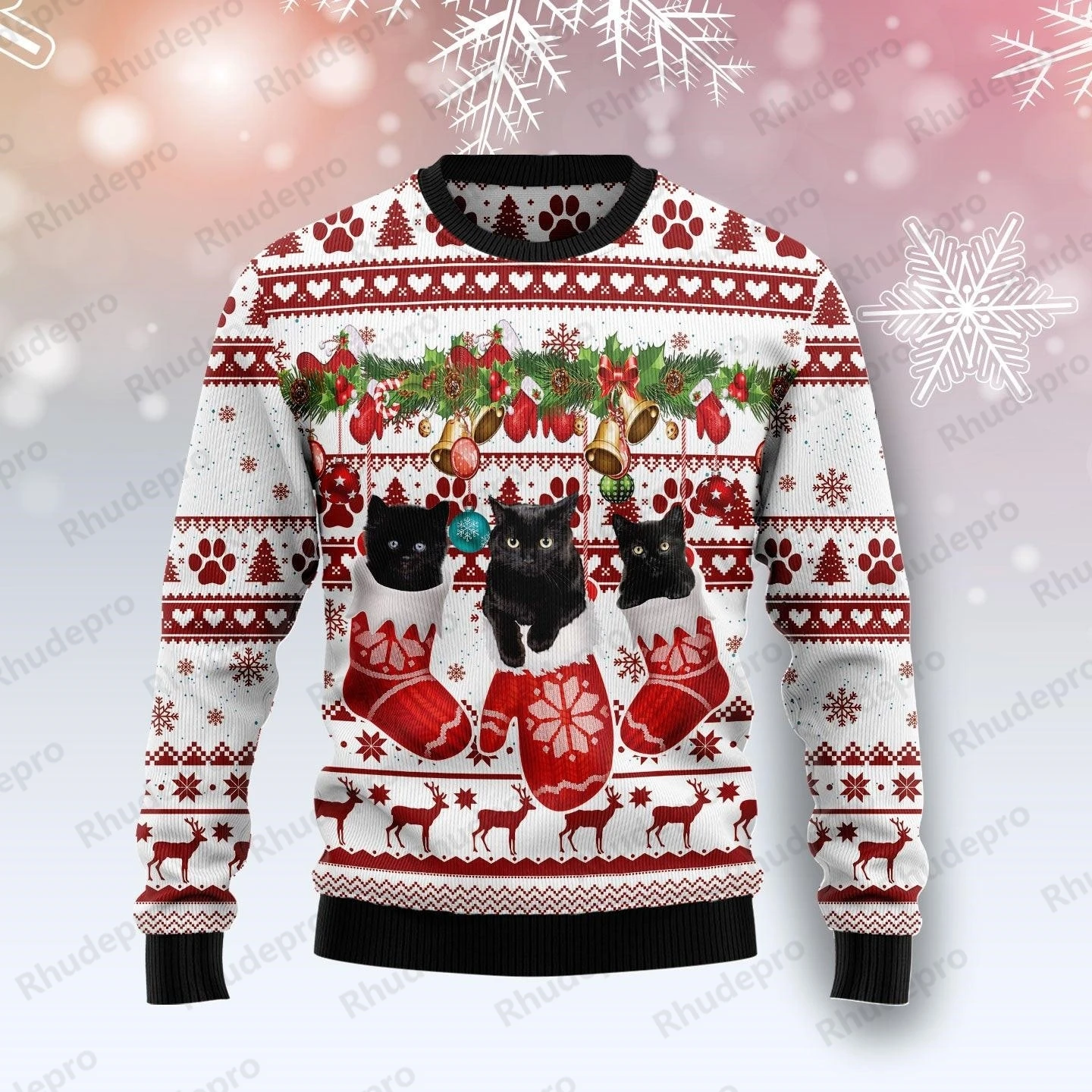 Funny Men's Christmas Pattern Men's Pullover Tops Long Sleeve T-shirt 3d Printing Men's Autumn And Winter Clothing 2027