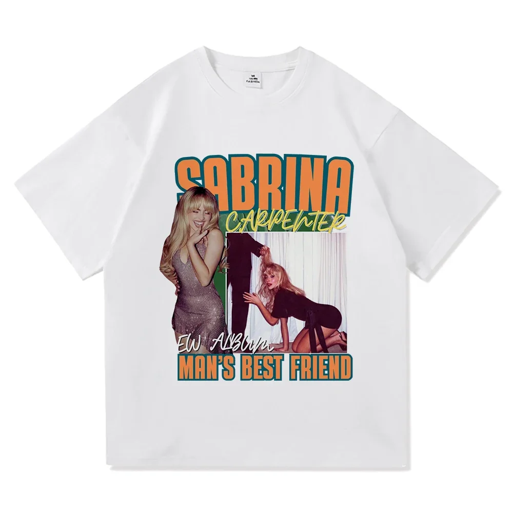 Sabrina Carpenter Best Friend Man TShirt 2025 Album Uomo Donna Abbigliamento Harajuku Manchild Top di alta qualità Magliette