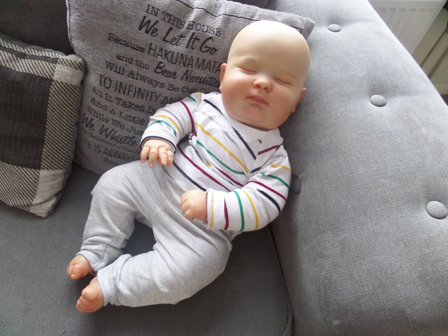 20 Inch Bebe Reborn Joseph 3D Painted Skin Reborn Baby Doll Hand-painting Newborn Baby Sleeping Boy With Similar Clothes