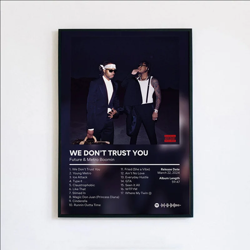 Poster Prints Future & Metro Boomin We Don't Trust You Custom Album Wall Art Picture Canvas Painting Living Room Home Decoration