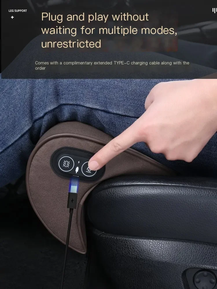 

Удлиненная подушка-подставка для ног для автомобильного сиденья, для пассажира и водителя, с функцией массажа, для комфортных длительных поездок