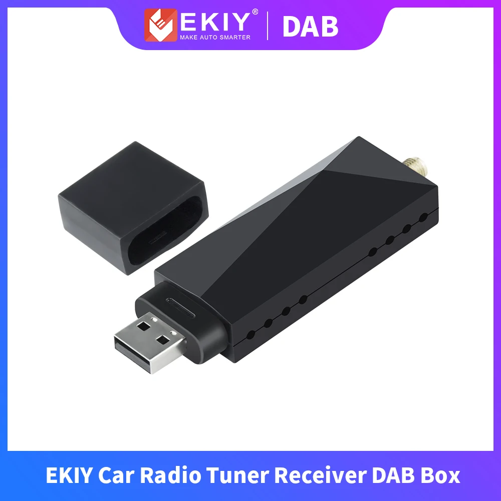 EKIY Car Radio Tuner Receiver USB Stick DAB Box For Android Include Antenna USB Dongle Digital Audio Broadcasting Network Radio