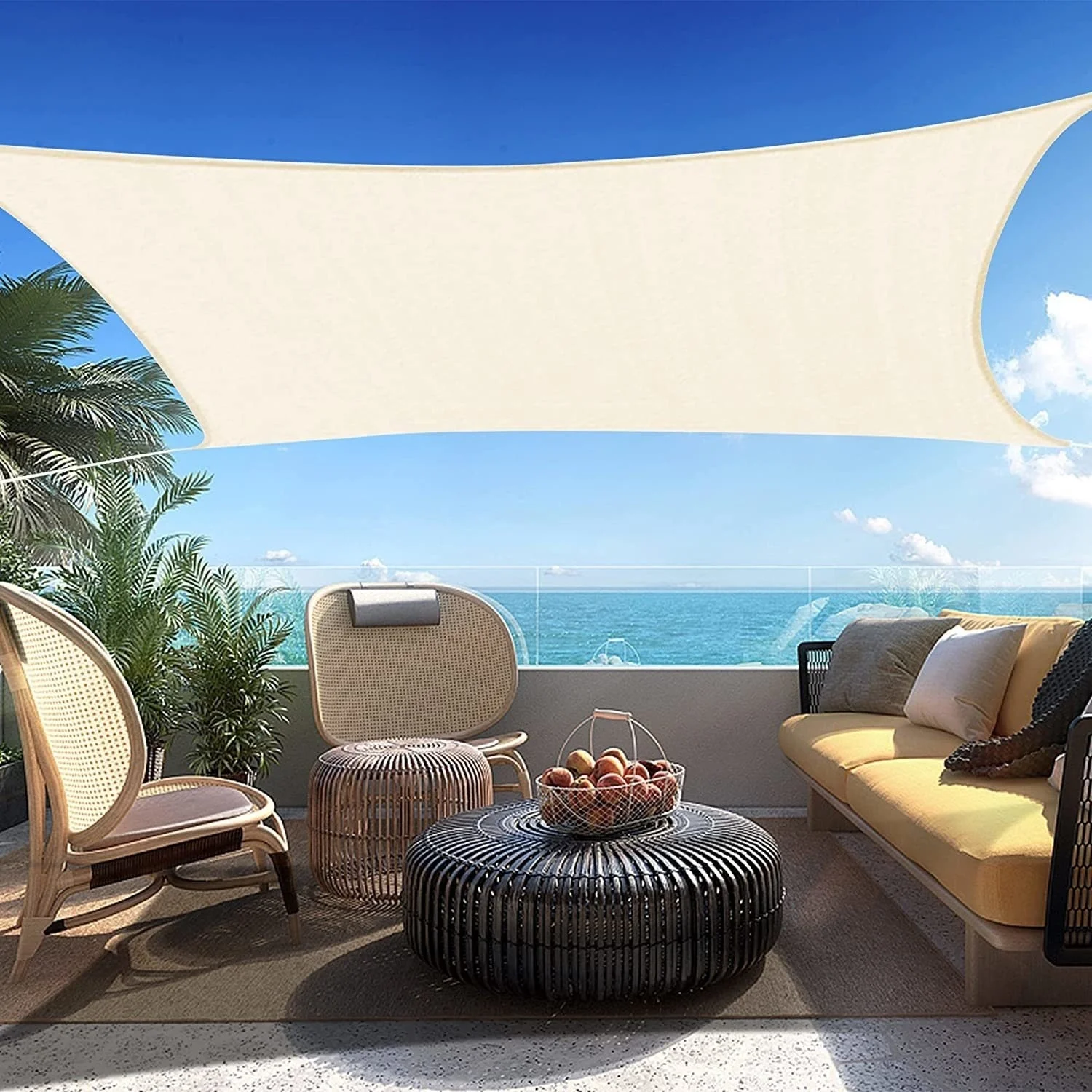 Anti-UV Outdoor Shade Sail Garden Waterproof Canopy Sun Shelter UV Block Awning Decor Sunshade Cloth