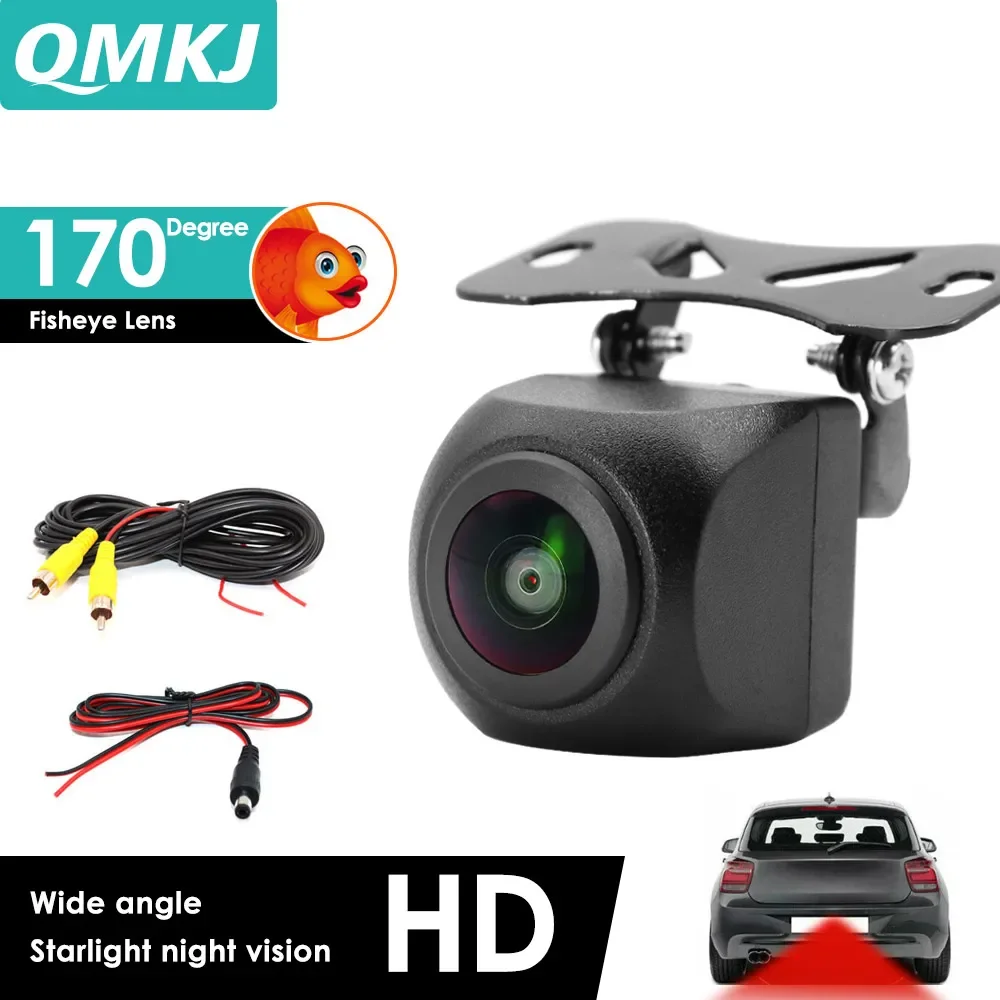 

QMKJ CVBS 170 Degree Fisheye Lens Vehicle Rear View Camera Full HD Night Vision Good Waterproof With Auto Reversing Parking Line