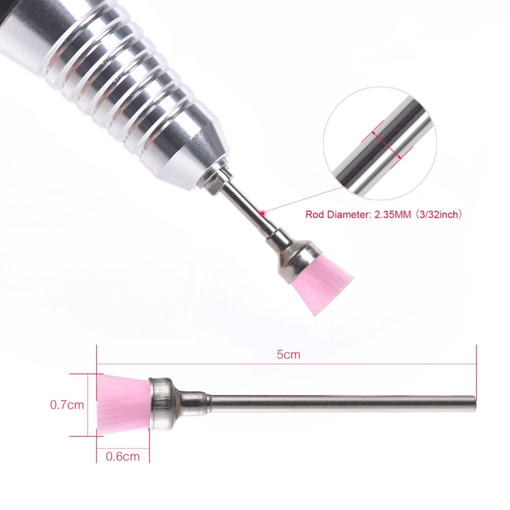 5/10PCS Nail Drill Bits Milling Cutter Cleaning Brushes for Clean Electric Nail Machine File Nail Art Manicure Pedicure Tools