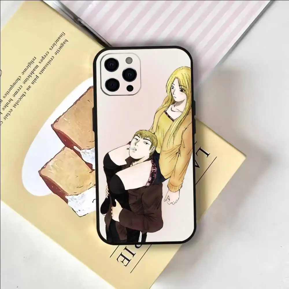 حافظة هاتف G-Great T-Teacher Onizukas لهاتف iPhone17,16,15,14,13,12,11 Plus، Pro Max غطاء أسود ناعم #6