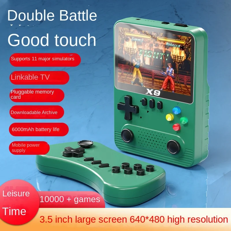 2024x9 Rocker PSP Handheld Game Machine 32G Nostalgic NES Arcade Mini Power Bank Handheld Game Console