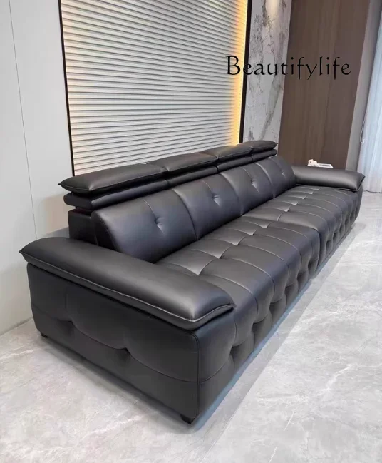 YY غرفة معيشة إيطالية جديدة بسيطة ومسند ظهر عالي ومفاتيح بيانو قابلة للتعديل وأريكة غرفة المعيشة متعددة الوظائف