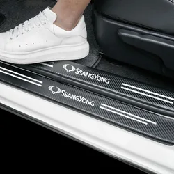 Car trunk bumper protection sticker for Ssangyong Actyon Rexton Korando Rodius Kyron Tivoli Musso XLV Stavic Turismo Accessories