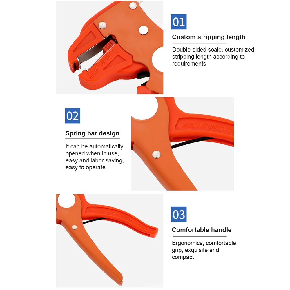 Spelafili per cavi regolabili da 2-20mm quadrati MM con taglierina tagliacapelli per bulloni a becco d\'anatra con piegatura a becco d\'anatra