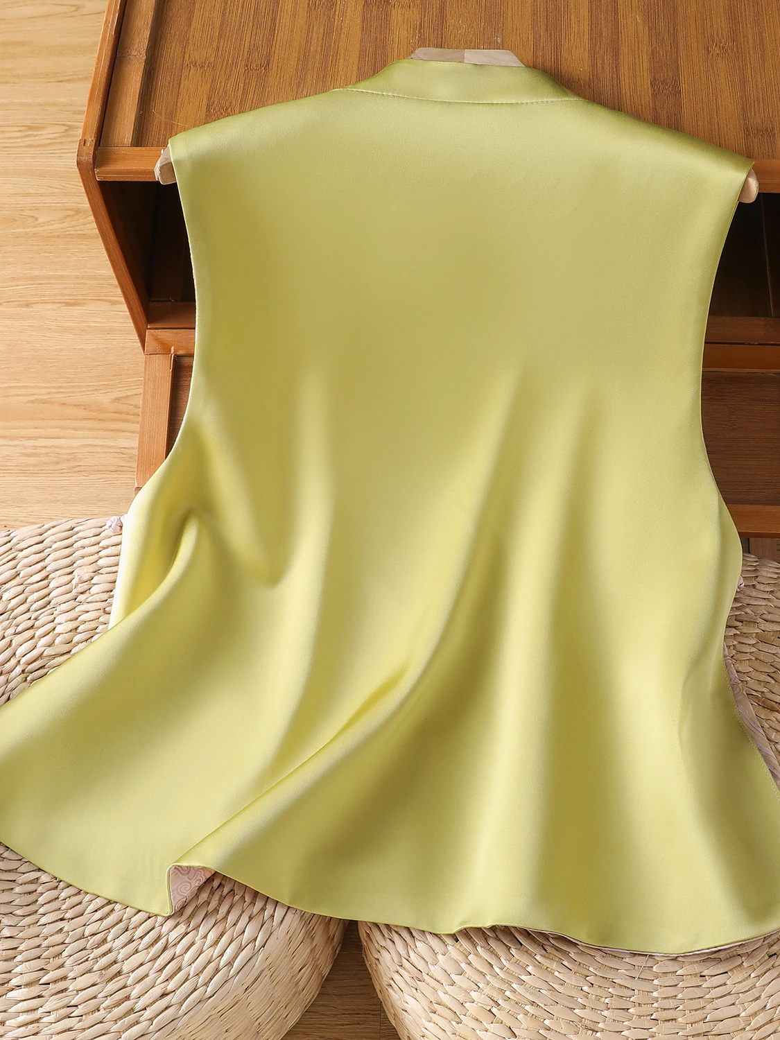 Nowa luźna kamizelka damska 2025, duży rozmiar, dwustronna, uniwersalna, markowa, ekskluzywna, modna, okrągły dekolt.