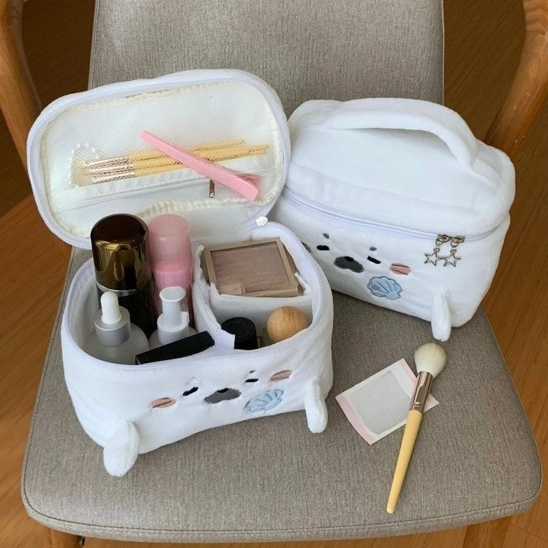 Cartoon Cute Cosmetic Case Tote Bag Large Capacity Travel Makeup Bag Portable Handheld Toiletry Bag for Women