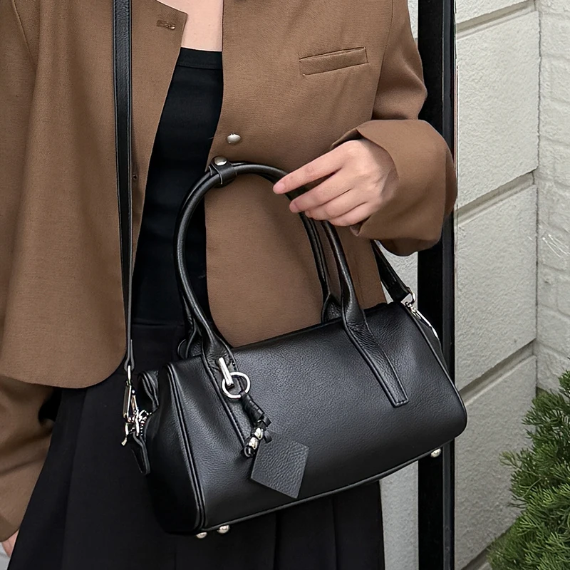 

Women's Casual Cowhide Shoulder Underarm Bags Ladies Cow Leather Retro Crossbody Bag Female Luxury Designer Classic Handbags New