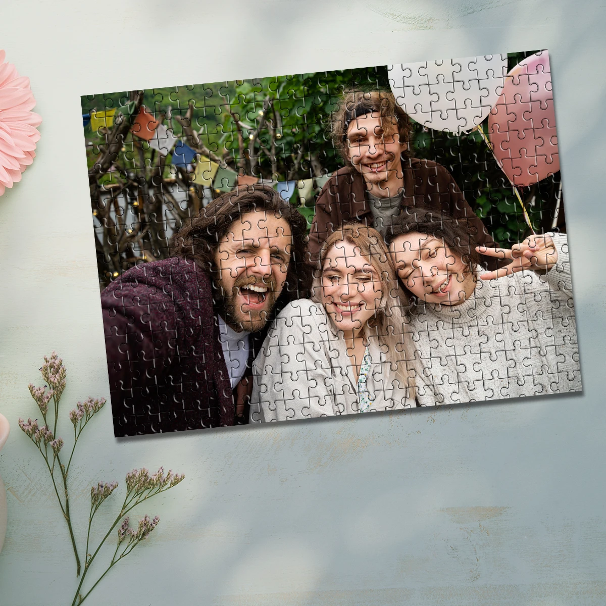 35/300/500/1000pcs Personalized Custom Photo Puzzle family photo Assembling Picture