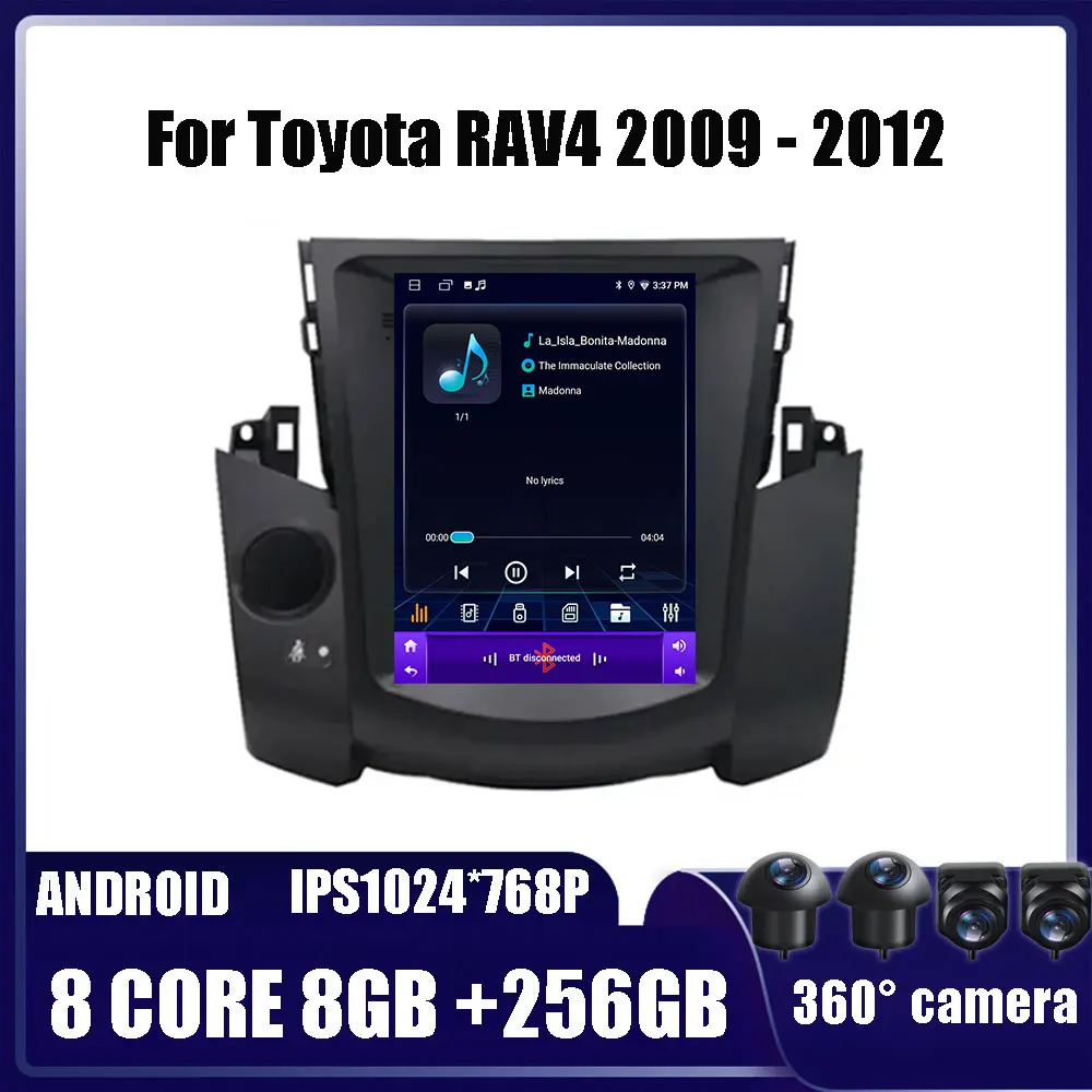 

9.7 Inch Android14 For Toyota RAV4 2009 - 2012 Car Radio Auto Multimedia Player 2 Din Vertical GPS Carplay WIFI 4G DSP No DVD