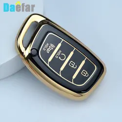 4 Button Flip Folding KeyTpu Car Key Case Cover for Hyundai Sonata 2015 Key Shell Fob Car Accessories