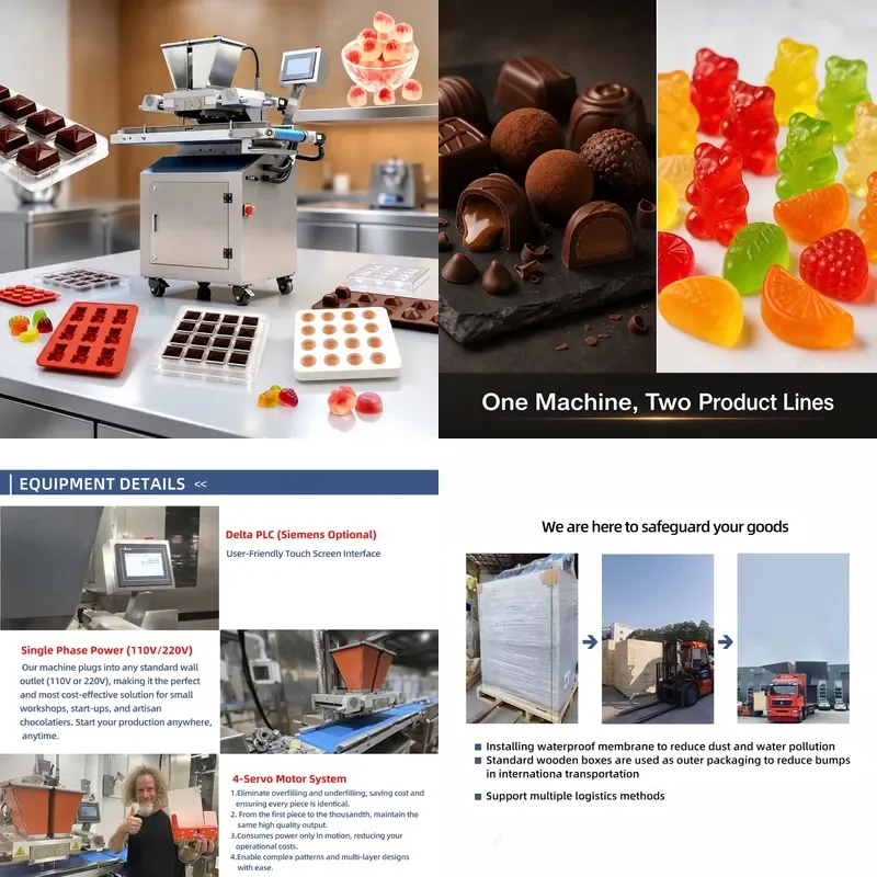 Automatic Chocolate Depositing Machine Mini One Pill Chocolate Making Equipment for Home Use Small Batch Production