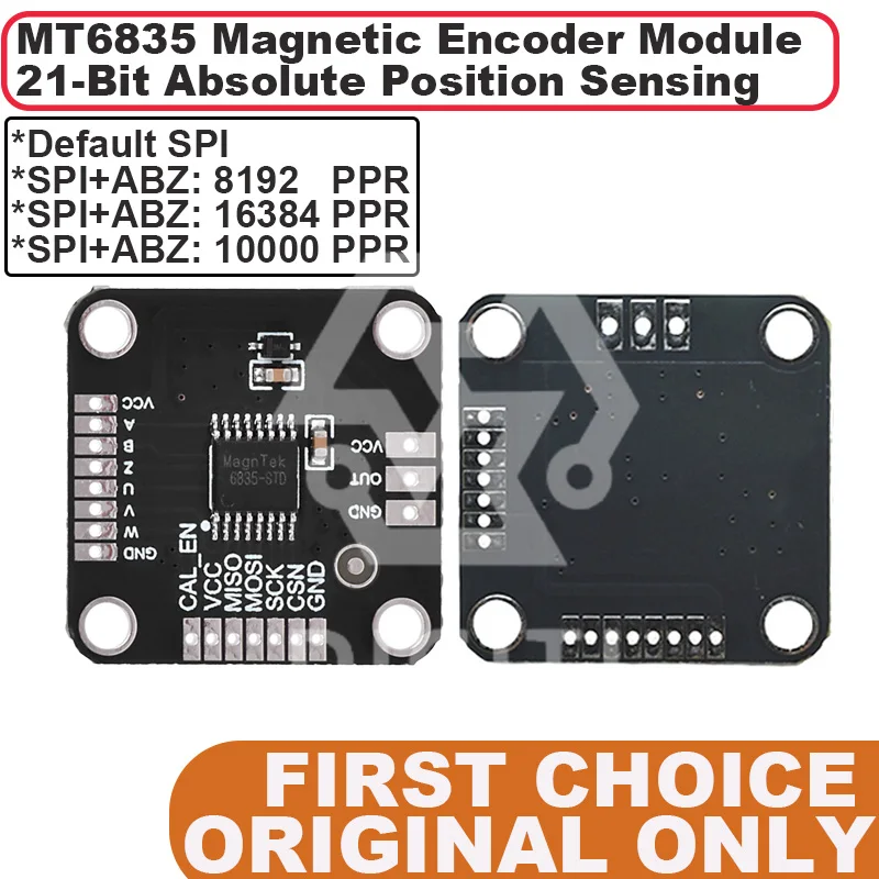 MT6835 Module Magnetic Encoder Module | 21-Bit Absolute Position Sensing​​ PWM/SPI/ABZ Triple-Output | 120,000 RPM Industrial