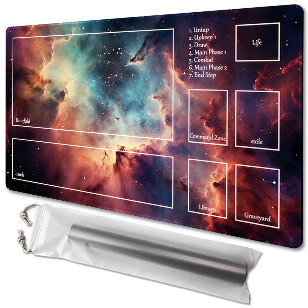 Nebula Noodle- Board Game TCG Playmat Table Mat Game Size 60X35 CM Mousepad Compatible for MTG CCG