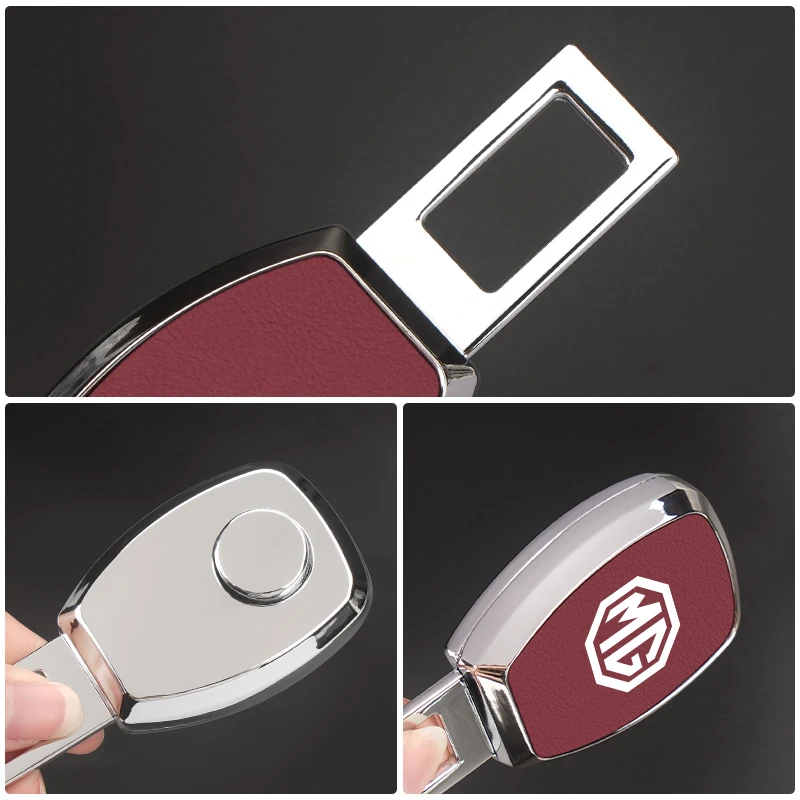 High Hardness Zinc Alloy Seat Belt Extension Plug Rustproof Safety Mod Parts Relieve Extrusion Discomfort For MG Car Owners