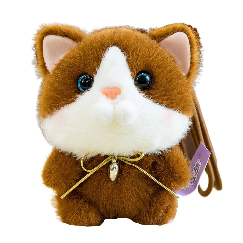 

Creative Furry Kitten Doll Keychain Fluffy Soft Cat Doll Pendant Animal Comfort Cat Plush Toy Keychain Birthday Parties