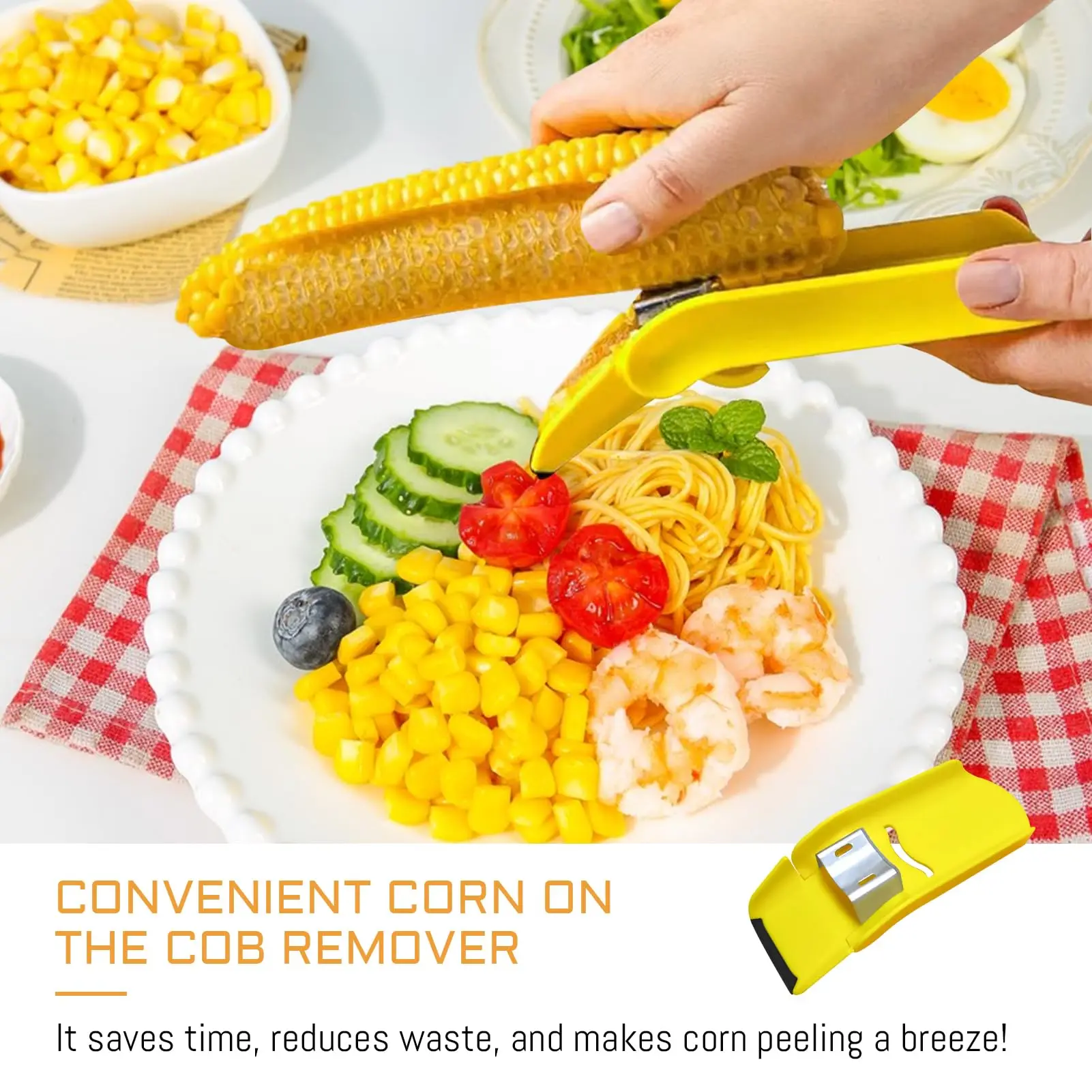 Fast Corn Cob Separator, Corn Peeler from Corn on the Cob, Corn Cob Stripper, Fast Corn Cob Seperater & Peeler, (1 PCS)