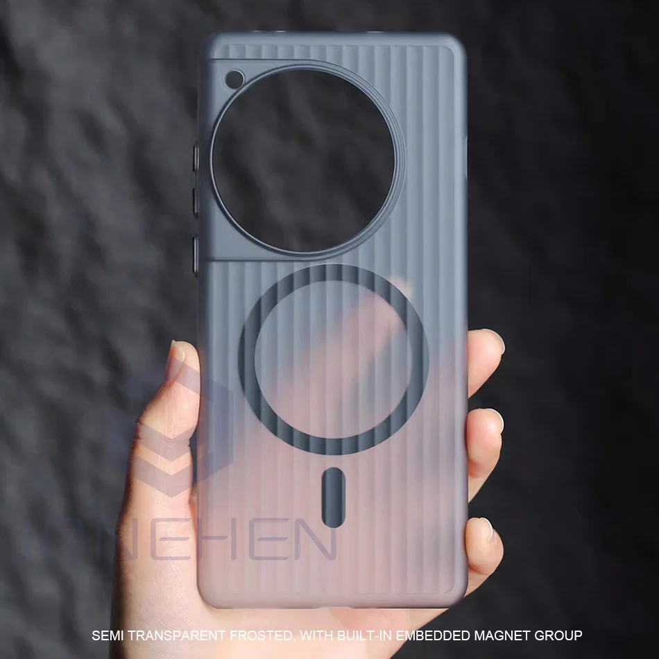 One Plus Ace 2 Ace2 Pro Case For Magsafe Corrugated Pattern Matte Magnetic Wireless Charge For Oneplus 12 oneplus12 Clear Cover