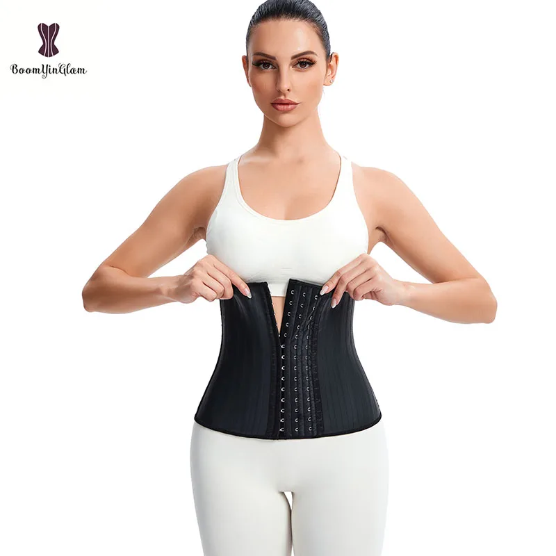 2022 New Hot Sales Wholesale Fajas Reductoras Waistband Waist Trainer Corset 29 Robs Slimming Latex Sheath Chest Binder Bustier