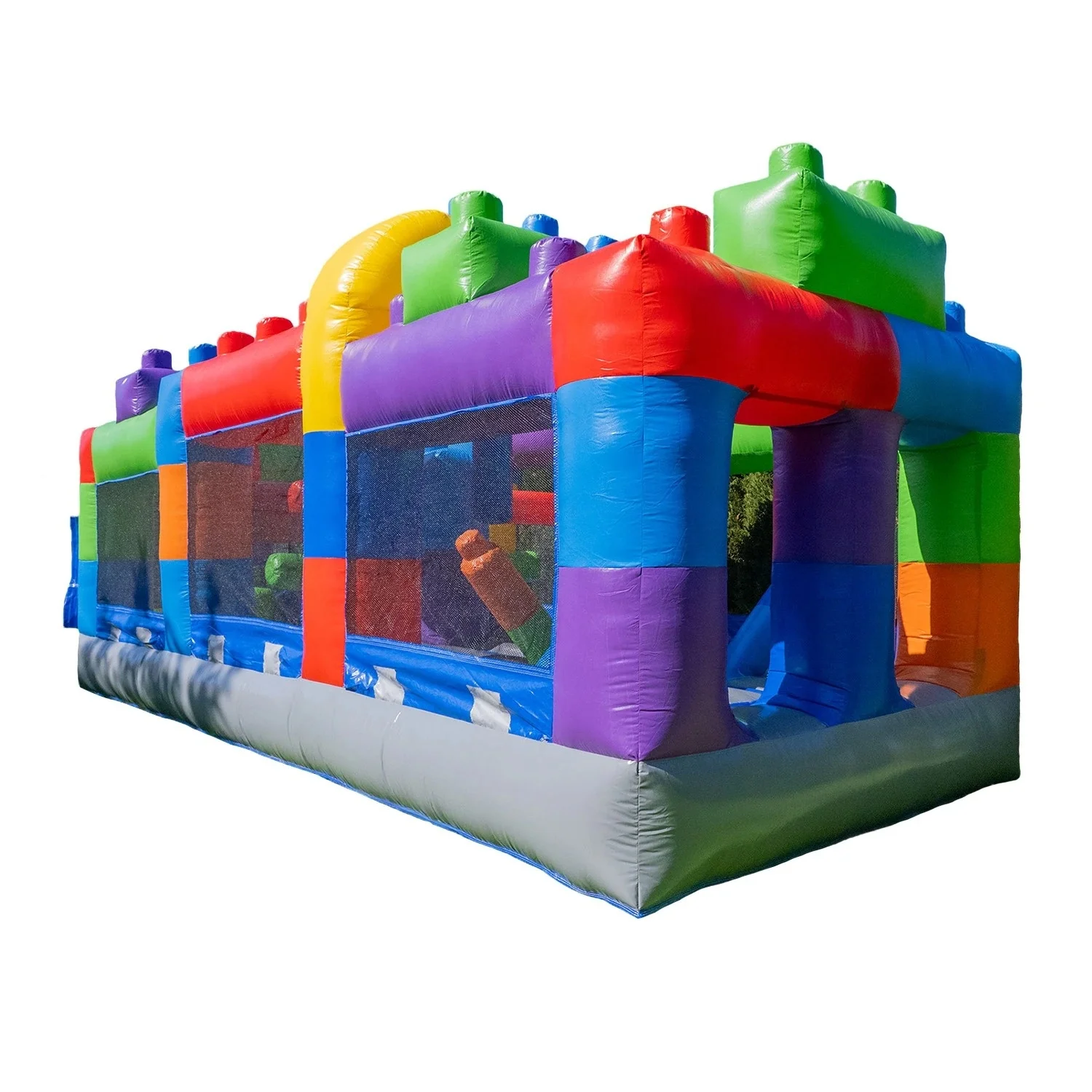 Commercial PVC 20FT Block Party Inflatable Obstacle Course with Air Blower