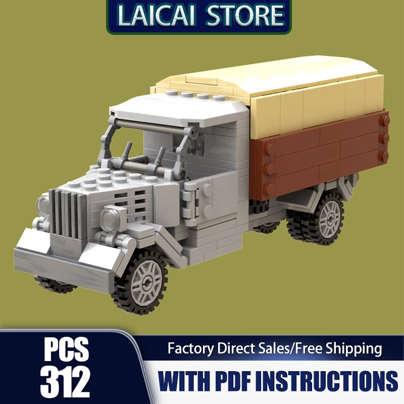 

Military Truck Transport Moc Bricks Modular Building Lightning Truck WWII Blocks Technology Gift Christmas Assembly Toy DIY Set