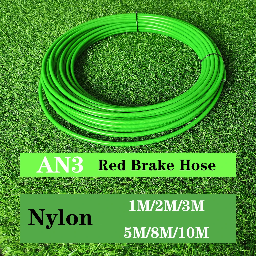 Green AN3 Motorcycle, bicycle brake hose, braided stainless steel brake clutch, oil hose, universal hydraulic brake cable 1M~10M