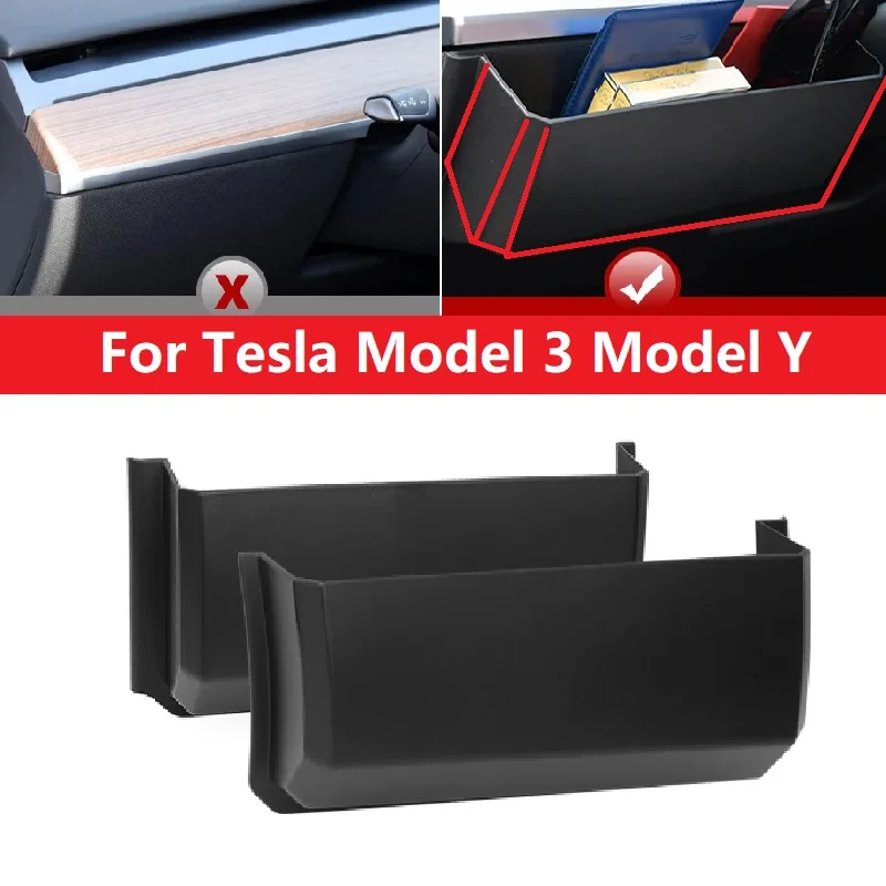 Under Steering Wheel Central Control Box Cell Phones Clutter Storage Organizer For Tesla Model 3 Model Y Interior Accessories