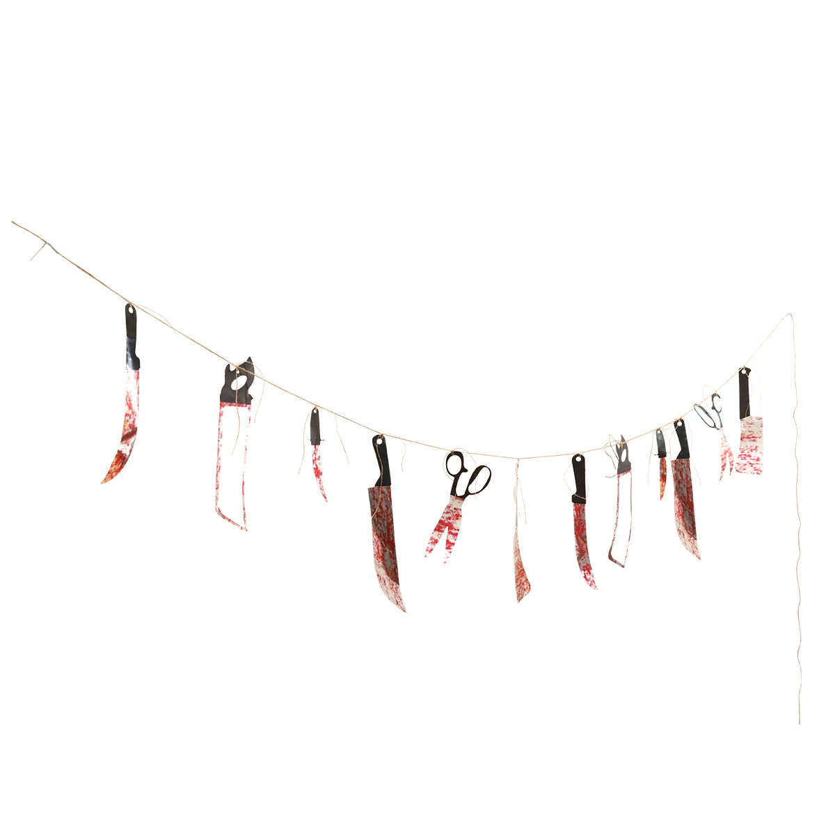 

PVC Halloween Banner Safe Haunted House Decorative Hanging Drop Props for Party Show Festival Assorted Color