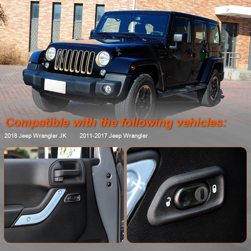 غطاء مفتاح قفل باب أوتوماتيكي ، LH و RH لسيارة جيب wrragler JK من من من من من من من من أجل سيارة جيب