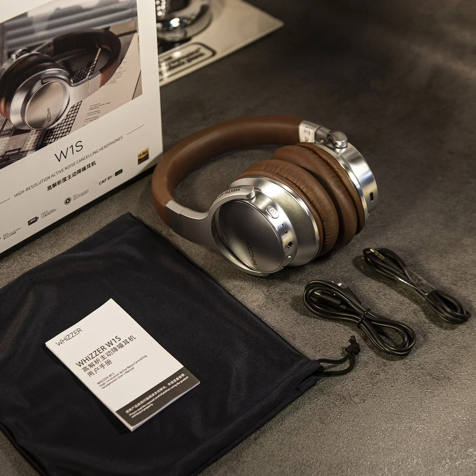 Whizzer W1S سماعات الرأس الرجعية فوق الأذن سماعة لاسلكية تعمل بالبلوتوث أغطية الرأس النشطة الحد من الضوضاء منخفضة تأخير سماعات ميلارد #5