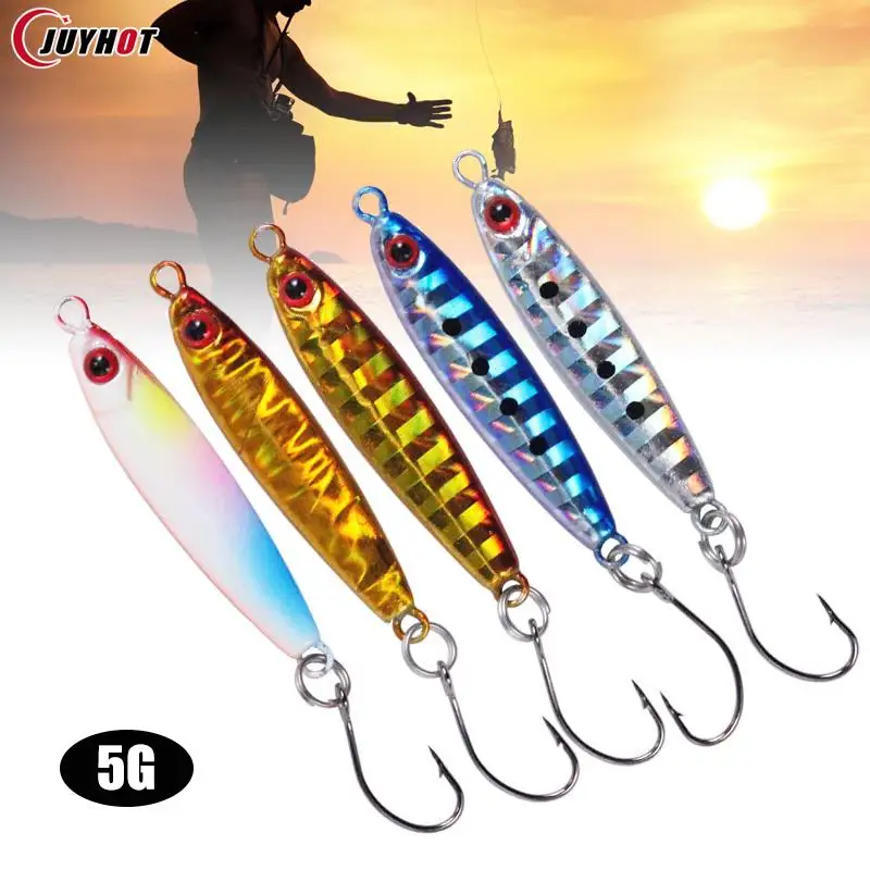 Micro Metal Jig 5g/4cm Artificial Bait Shore Casting Jigging Lure Fishing Lure Bit Fishing Tackle