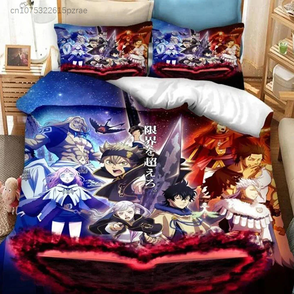 Anime Black Clover Asta Bedding Set Duvet Cover Bedroom Comforter Covers Single Twin King Size Quilt Cover Home Textile 2/3PCS