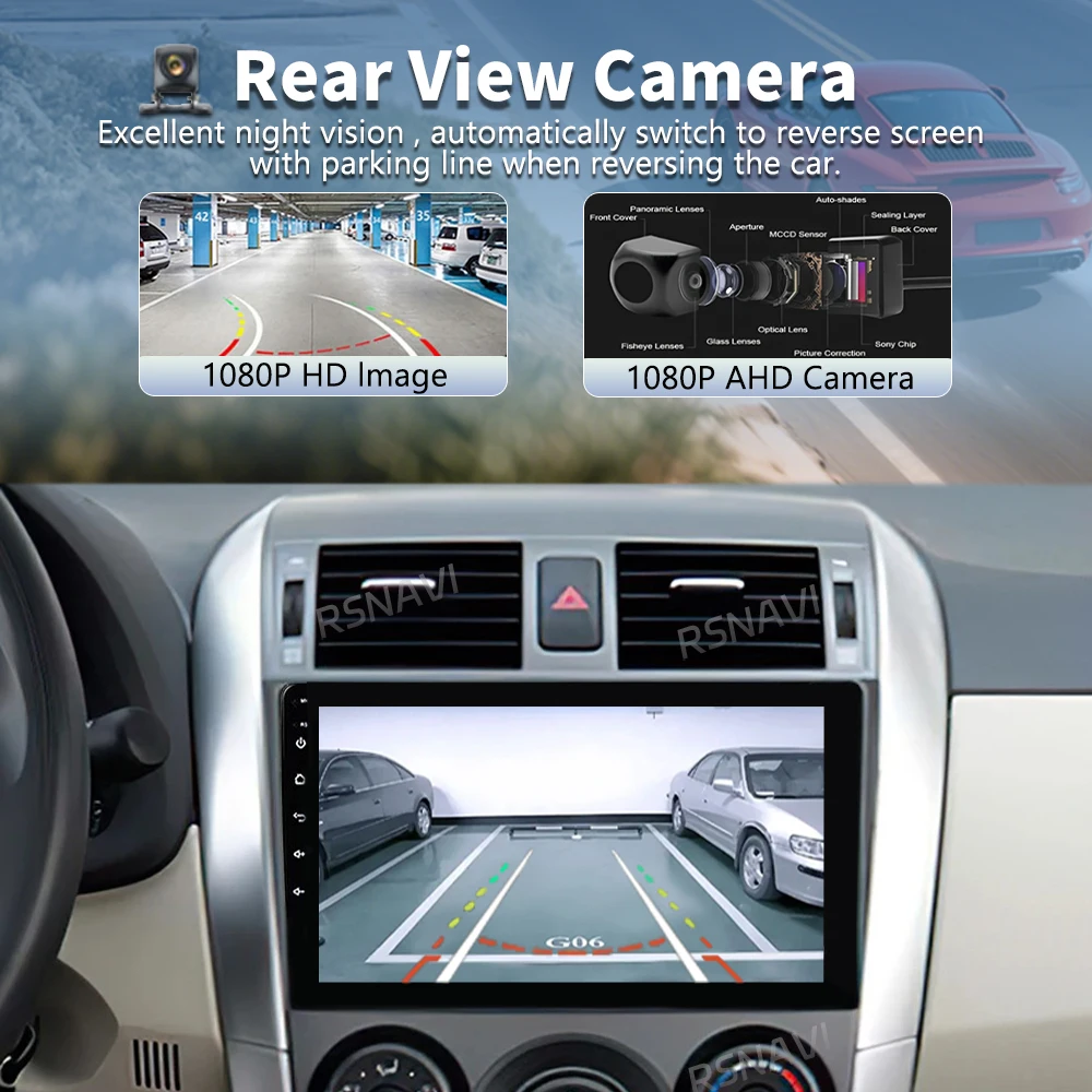 Android 16 For Toyota Corolla 10 E140 E150 2006 - 2013 2K QLED Car Radio Multimedia Video Player GPS Stereo CarPlay AUTO 4G+WIFI