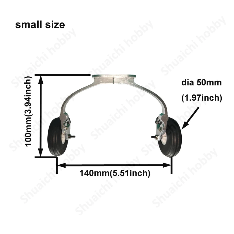 1PCS Shock-Absorbing Rear Landing Gear Height 100/124/160mm Supports Separate Installation Undercarrige for RC Airplane Model