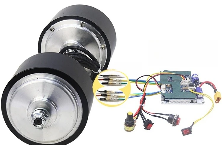 116 DC motor wheel hub speed regulation low speed large torque rail push food cart