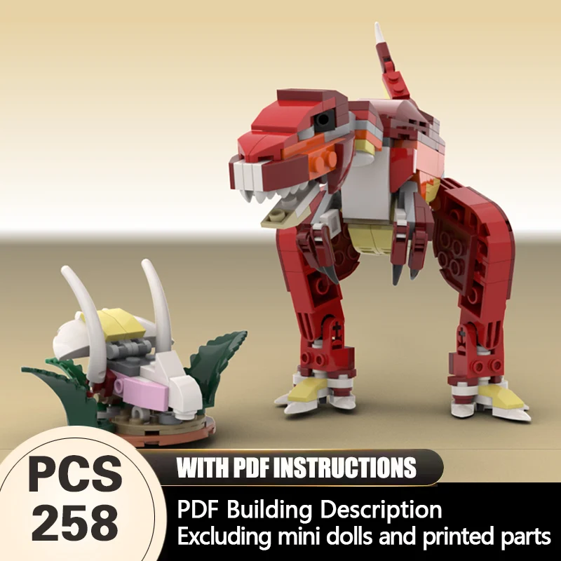 

Creators Animal Series Model MOC Building Bricks Fierce T-Rex Modular Technology Gifts Holiday Assemble Children Toys Suit