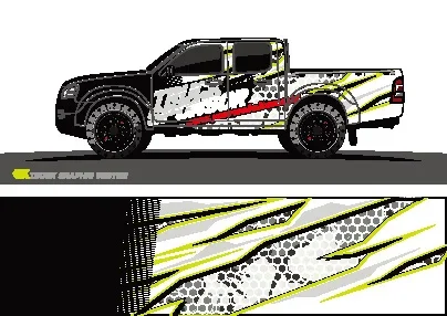 Graphic vinyl wrap vector image car decal truck modern design car tuning sticker racing wrap sticker high quality