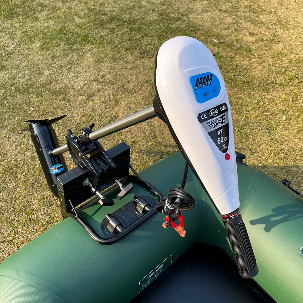 

Электрический троллинговый мотор 60 фунтов, 12В 50А, для соленой воды, с креплением на транец, щеточный, для надувных каяков