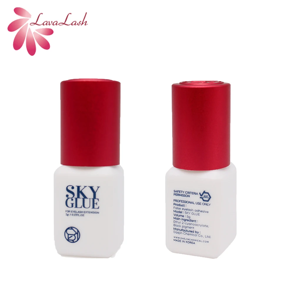 Korea 5ml Sky Glue S+ 1-2s Fastest Dry Time Eyelash Extensions Glue MSDS Extra Strong Lash Adhesive Long Lasting