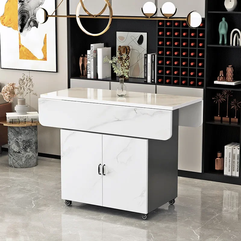 New multi-functional telescopic folding dining table small apartment household rectangular folding dining table heightening