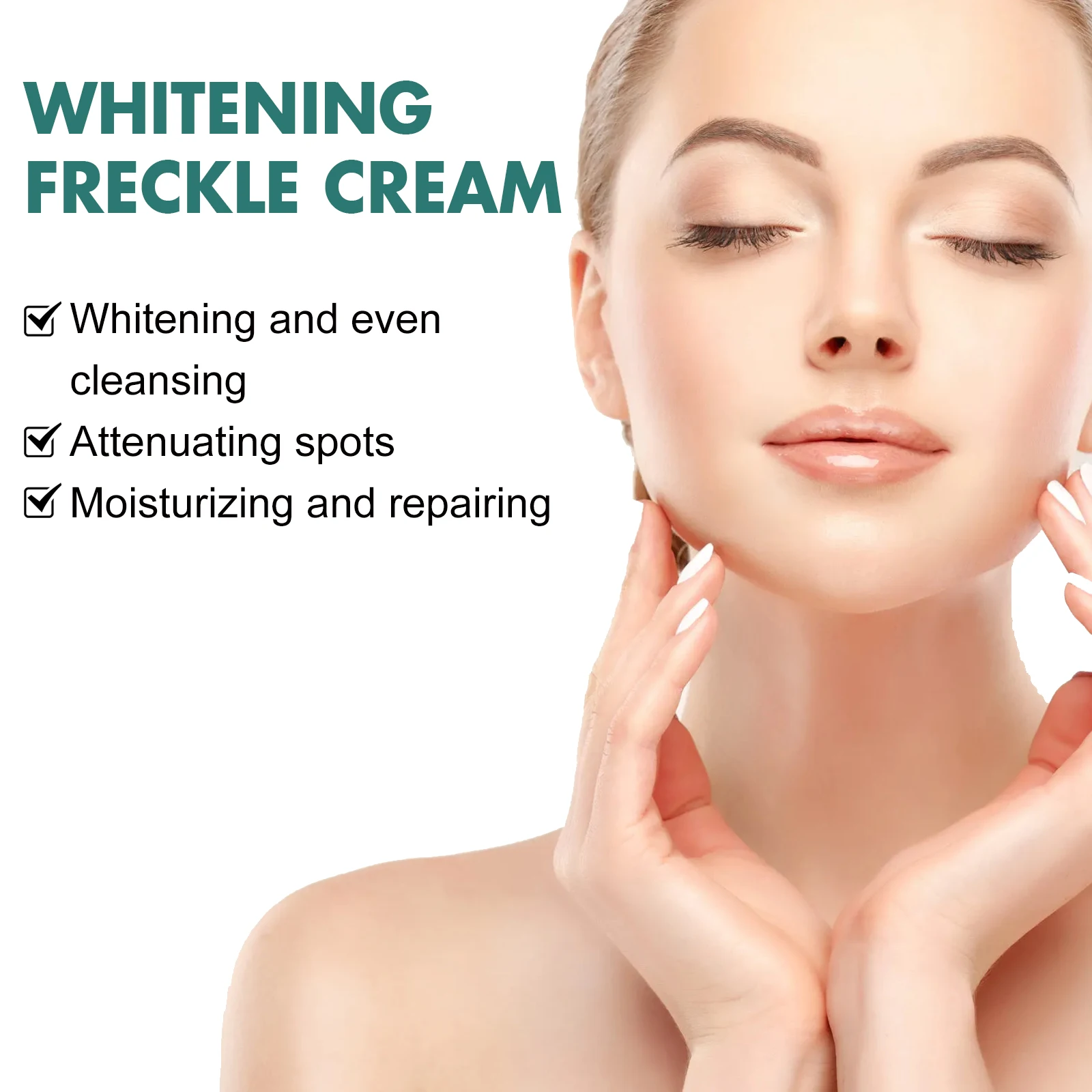 EELHOE Nicotinamide Freckles Cream Moisturizing Face Lightening Repair Skin Care Melasma Remover Pigmentation Removal Cream 30g
