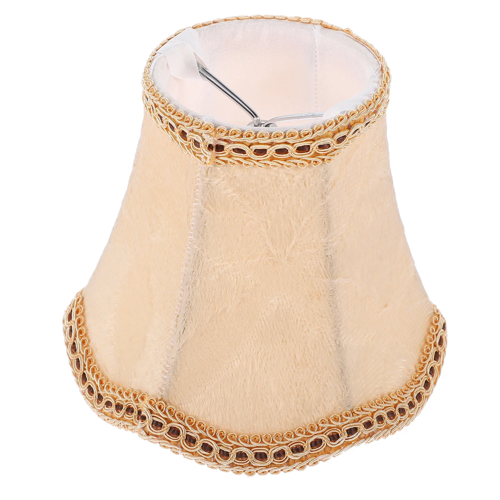 Retro Fabric Lampshade 027 Gold Cloth Chandelier Cover Table Lamp Shade Household Lighting Dust Proof Warm Bedroom Decor
